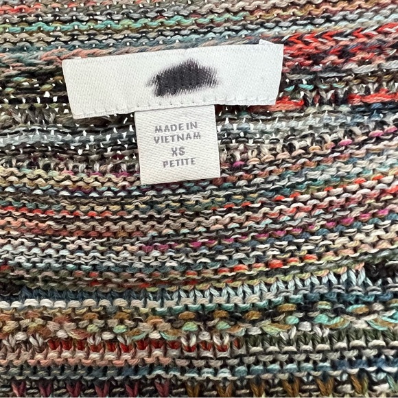 J. Jill Sweater Rainbow Striped Knit Pullover Women's Size XS Winter Multicolor - Picture 4 of 7